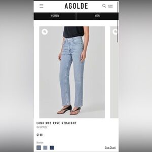 Agolde Lana jeans in riptide wash
